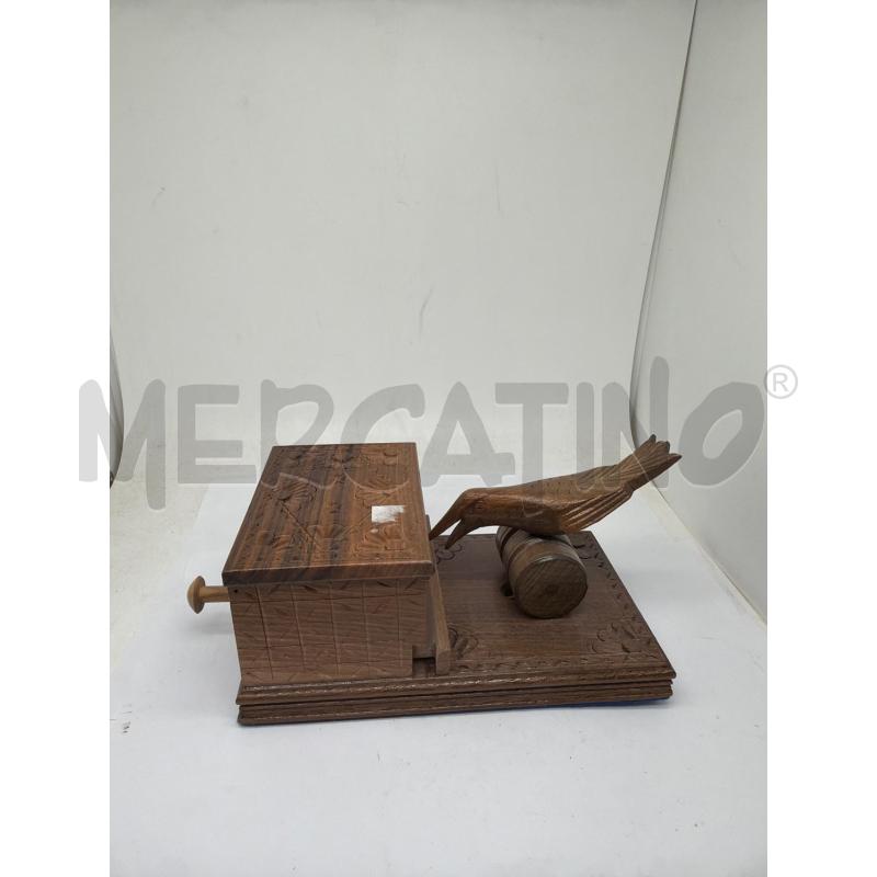 PORTA SIGARETTE LEGNO CON UCCELLINO | Mercatino dell'Usato Faenza 1