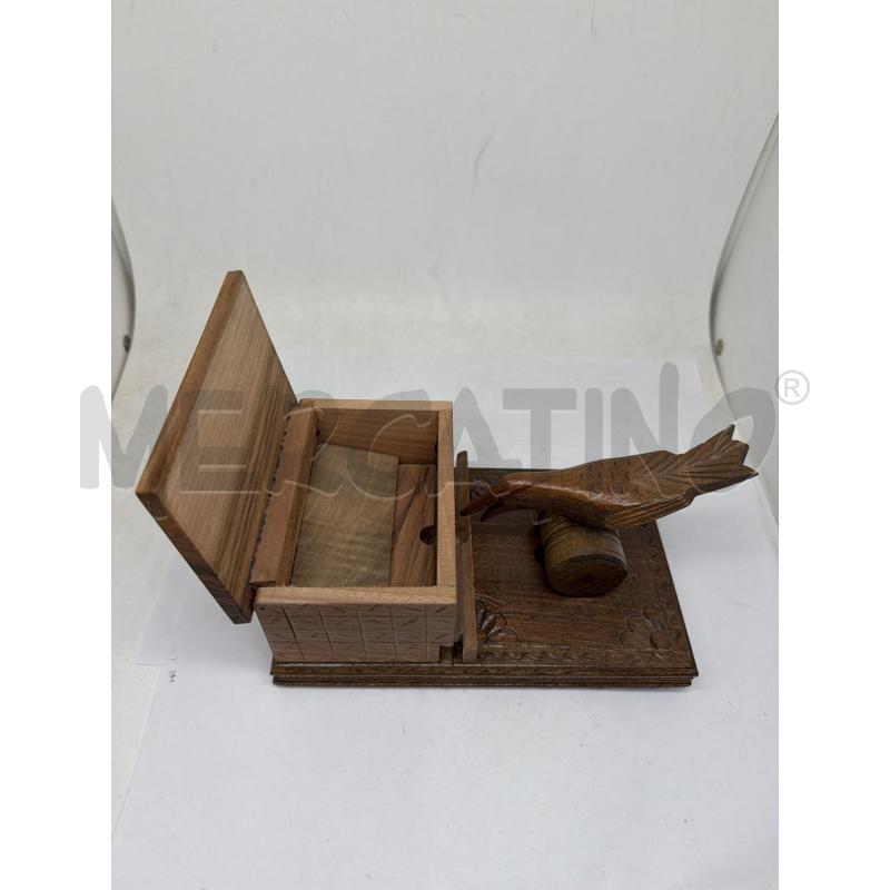 PORTA SIGARETTE LEGNO CON UCCELLINO | Mercatino dell'Usato Faenza 2