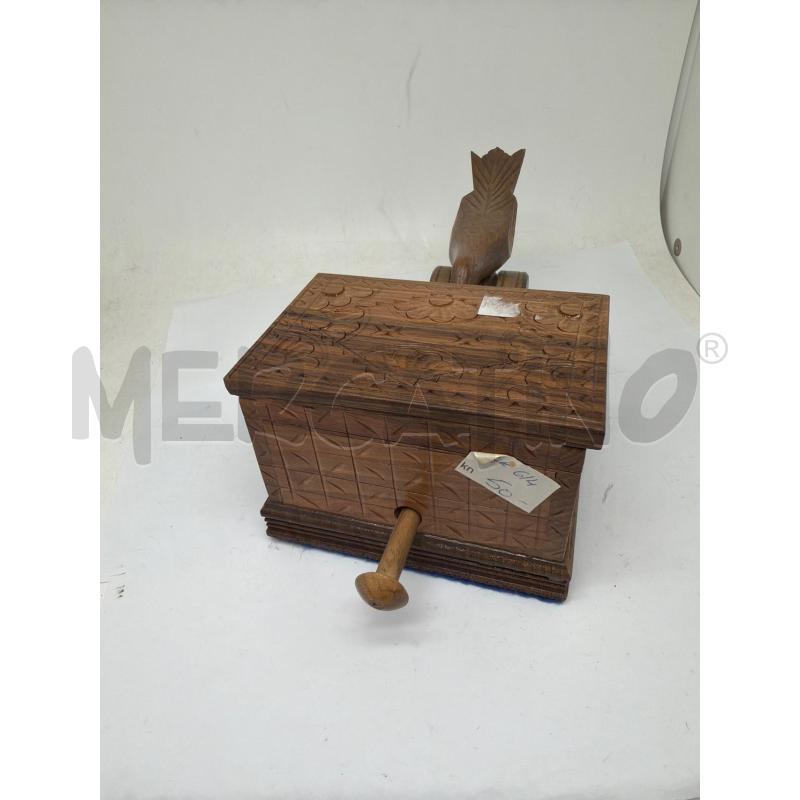 PORTA SIGARETTE LEGNO CON UCCELLINO | Mercatino dell'Usato Faenza 3