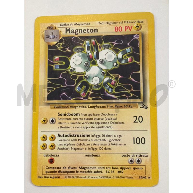 PRIMA EDIIZIONE MAGNETON 26/62 FOSSIL RARA NON HOLO POKÉMON CARD ITA EXCELENT | Mercatino dell'Usato Faenza 1