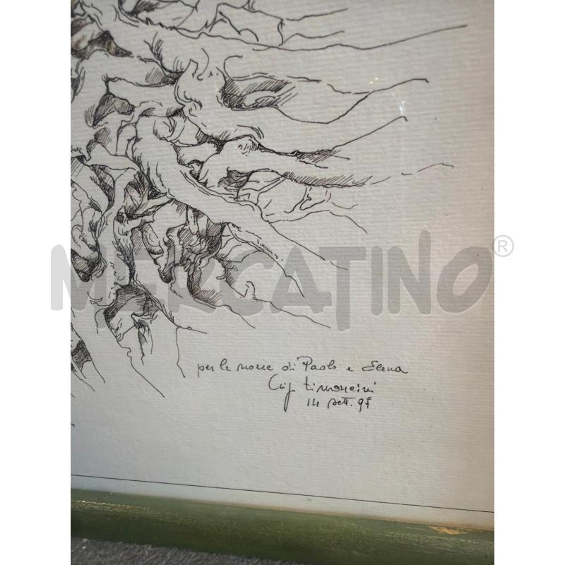 QUADRETTO INCISIONE TIMONCINI 1997 ALBERI RADICI  | Mercatino dell'Usato Faenza 2