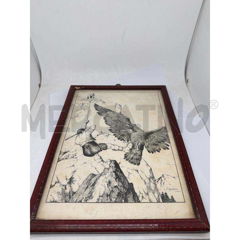 QUADRETTO VECCHIO IMMAGINE LUIGI YOBBI ILLUSTRAZIONE LIBERTY ART NOUVEAU  | Mercatino dell'Usato Faenza 1