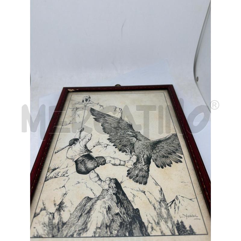 QUADRETTO VECCHIO IMMAGINE LUIGI YOBBI ILLUSTRAZIONE LIBERTY ART NOUVEAU  | Mercatino dell'Usato Faenza 3