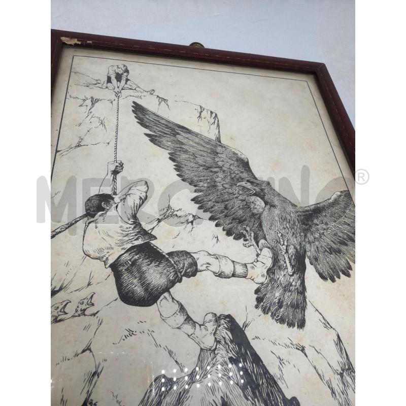 QUADRETTO VECCHIO IMMAGINE LUIGI YOBBI ILLUSTRAZIONE LIBERTY ART NOUVEAU  | Mercatino dell'Usato Faenza 4