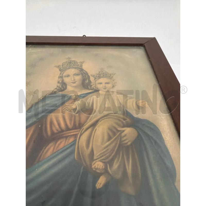 QUADRETTO VECCHIO MADONNA CON GESÙ INCORONATI  | Mercatino dell'Usato Faenza 3