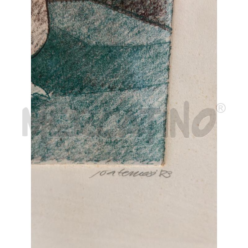 QUADRO ACQUAFORTE ALESSIO PATERNESI 1983 - FIORI  | Mercatino dell'Usato Faenza 3