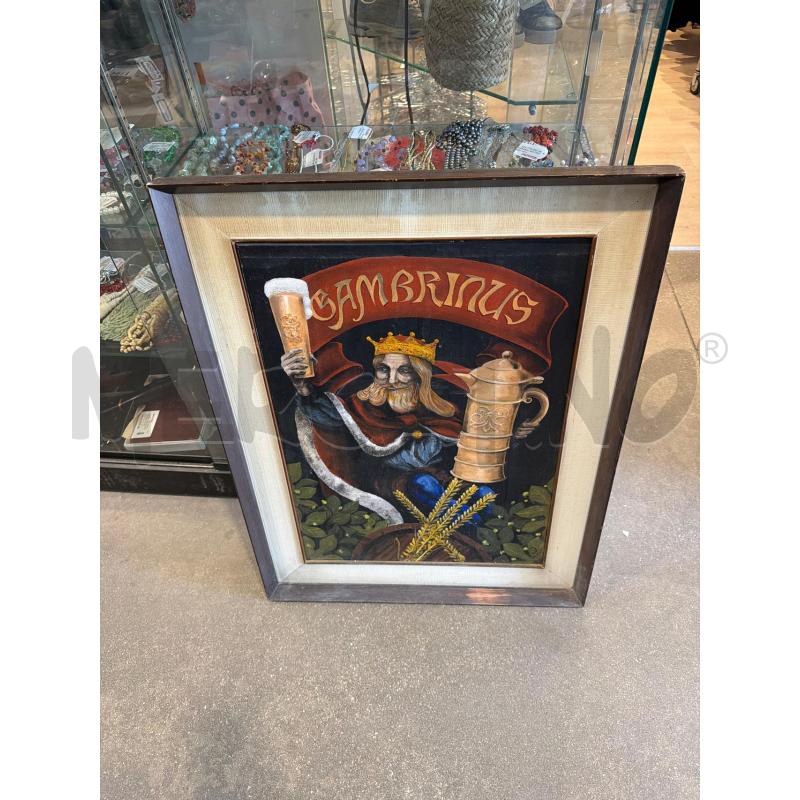 QUADRO BIRRA GAMBRINUS DIPINTO | Mercatino dell'Usato Faenza 1