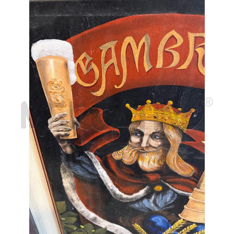 QUADRO BIRRA GAMBRINUS DIPINTO | Mercatino dell'Usato Faenza 2