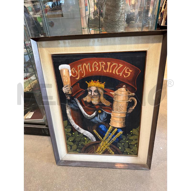 QUADRO BIRRA GAMBRINUS DIPINTO | Mercatino dell'Usato Faenza 4