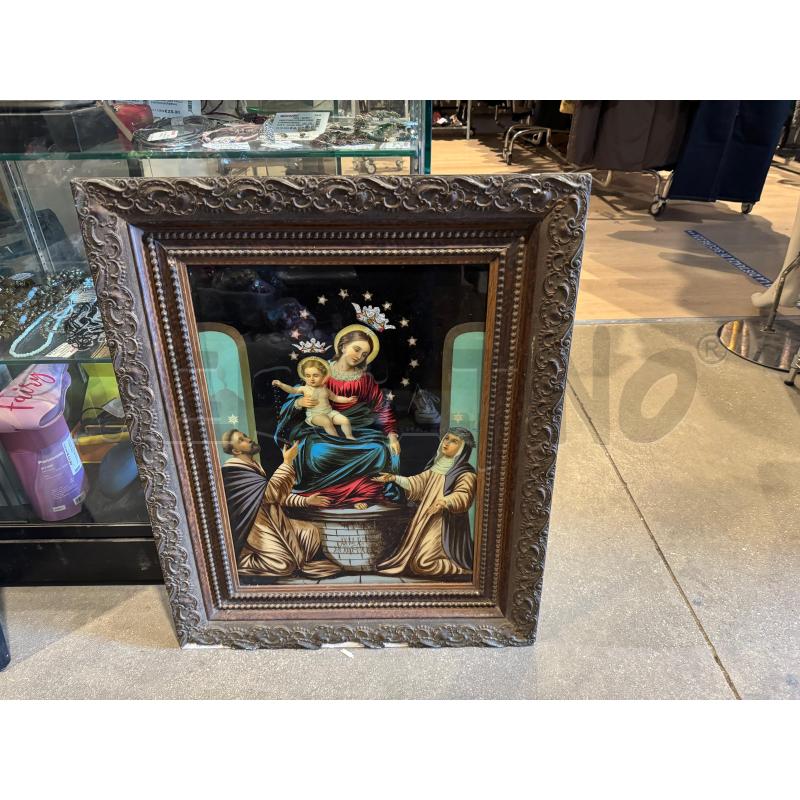 QUADRO CORNICE DORATA ANTICA IMMAGINE SACRA  | Mercatino dell'Usato Faenza 1