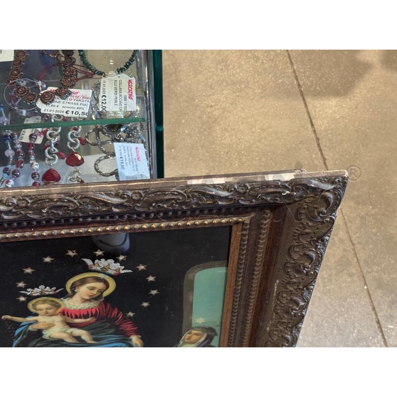 QUADRO CORNICE DORATA ANTICA IMMAGINE SACRA  | Mercatino dell'Usato Faenza 3
