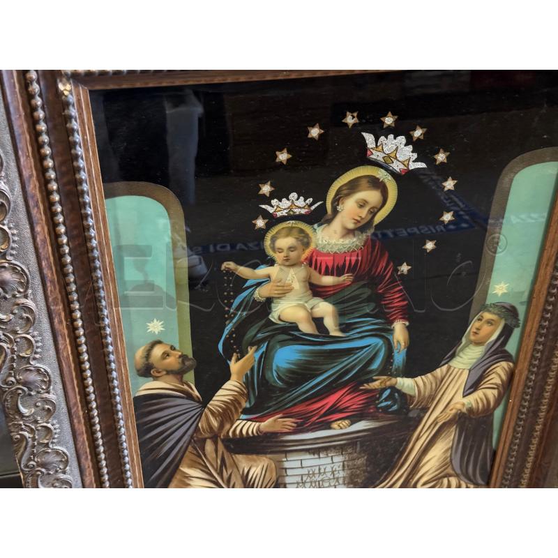 QUADRO CORNICE DORATA ANTICA IMMAGINE SACRA  | Mercatino dell'Usato Faenza 4