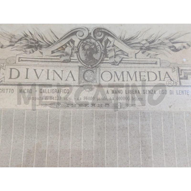 QUADRO DIVINA COMMEDIA MICRO CALLIGRAFICO | Mercatino dell'Usato Faenza 2