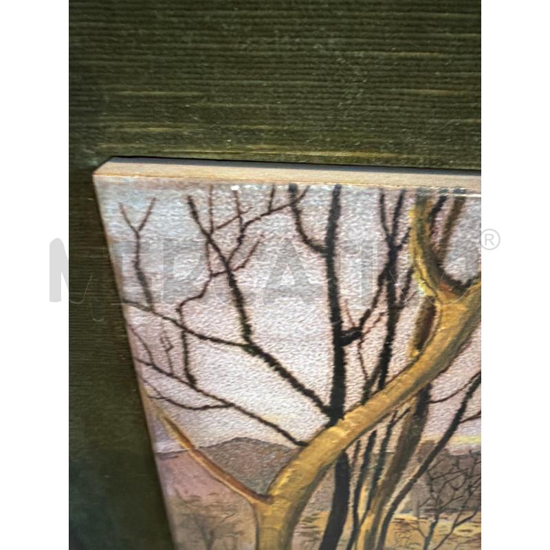 QUADRO FORMELLA CERAMICA GIACOMO ONESTINI PAESAGGIO  | Mercatino dell'Usato Faenza 4