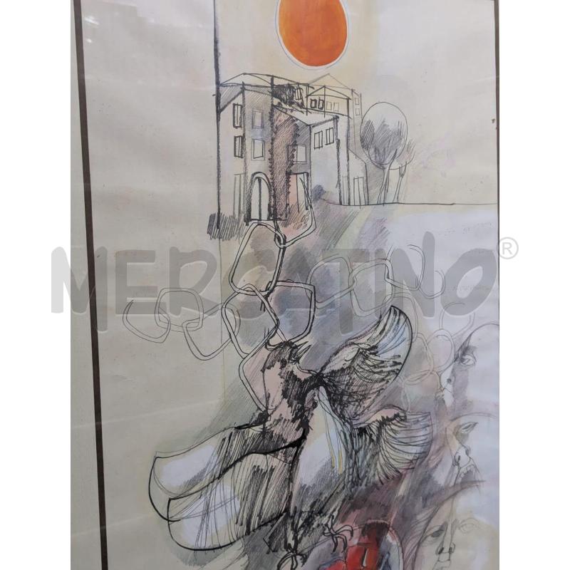 QUADRO GUERRINO BARDEGGIA TECNICA MISTA - 60X80CM | Mercatino dell'Usato Faenza 3