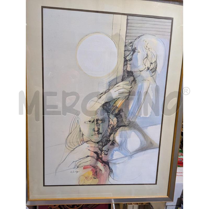 QUADRO GUERRINO BARDEGGIA TECNICA MISTA - 60X80CM | Mercatino dell'Usato Faenza 1
