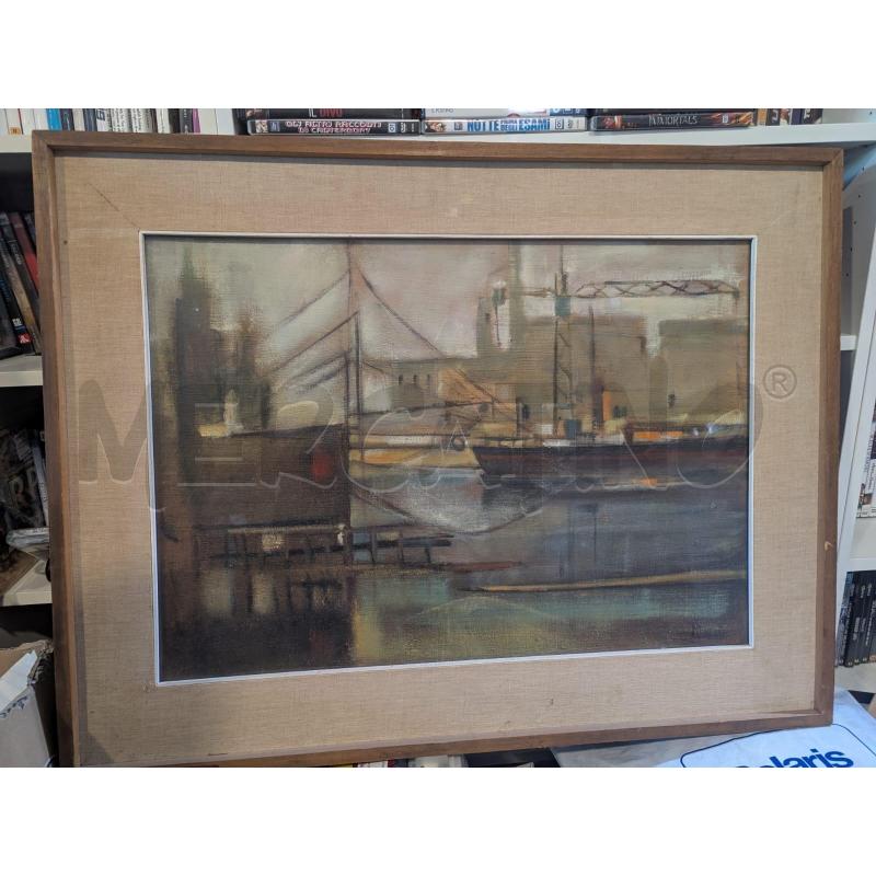 QUADRO JOLANDA PLACCI VITA DEL PORTO - FAENZA - 88X68CM | Mercatino dell'Usato Faenza 1