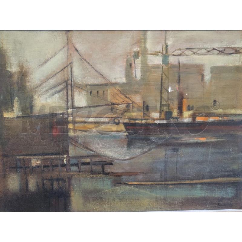 QUADRO JOLANDA PLACCI VITA DEL PORTO - FAENZA - 88X68CM | Mercatino dell'Usato Faenza 2