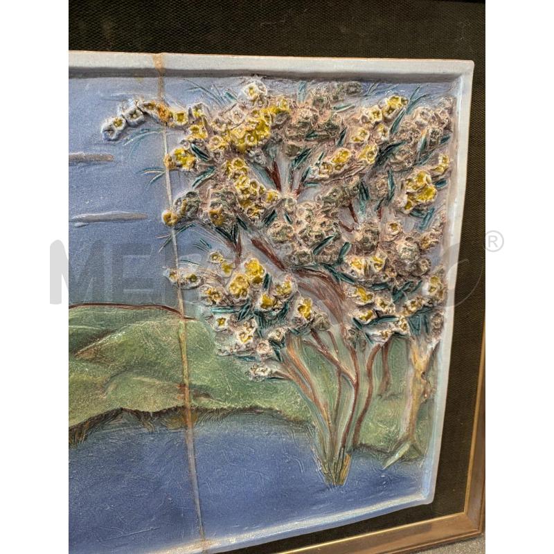 QUADRO PANNELLO CERAMICA CERBIATTI ARTISTICA VINTAGE 103X66CM | Mercatino dell'Usato Faenza 5