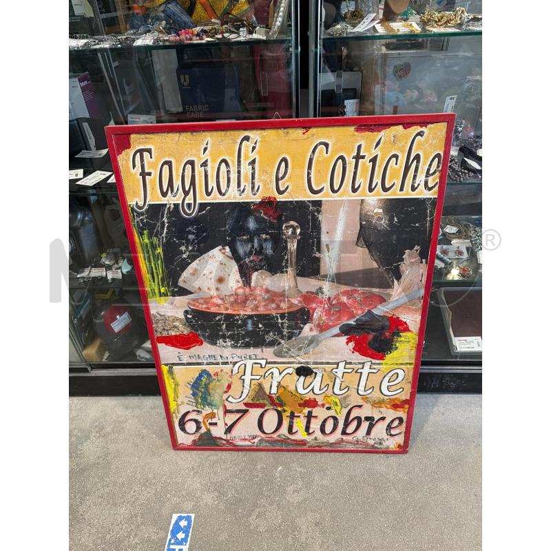 QUADRO PANNELLO GIORGIO GROSSI - FAGIOLI E COTICHE  | Mercatino dell'Usato Faenza 1