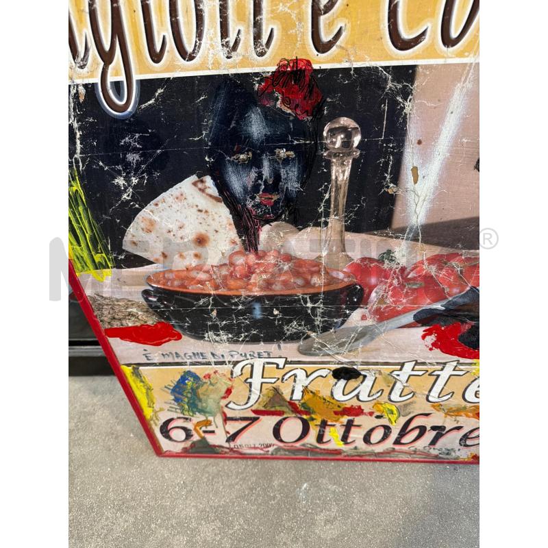 QUADRO PANNELLO GIORGIO GROSSI - FAGIOLI E COTICHE  | Mercatino dell'Usato Faenza 3