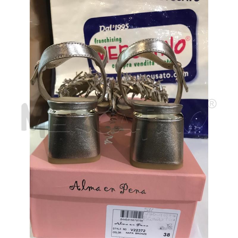 SANDALI DONNA ALMA EN PENA ORO FRANGIA STRASS NUOVO 38 | Mercatino dell'Usato Faenza 3