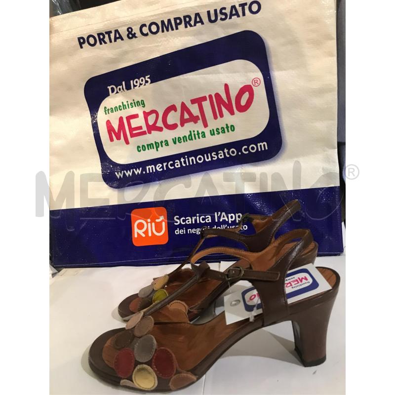 SANDALI DONNA CHIE MIHARA MARRONE ROSSO GIALLO  | Mercatino dell'Usato Faenza 1