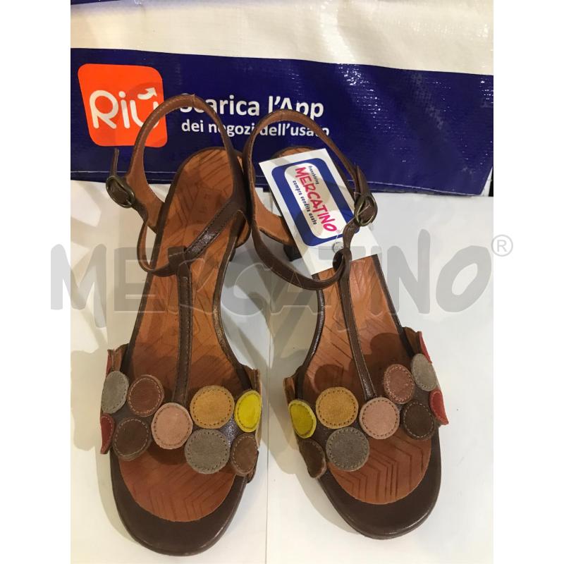 SANDALI DONNA CHIE MIHARA MARRONE ROSSO GIALLO  | Mercatino dell'Usato Faenza 2