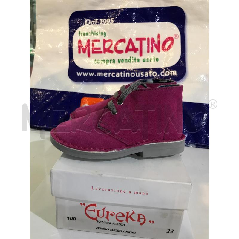 SCARPE BAMBINA NUOVE EUREKA CAMOSCIO FUCSIA N 23 | Mercatino dell'Usato Faenza 1