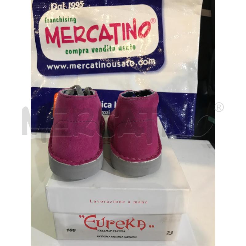 SCARPE BAMBINA NUOVE EUREKA CAMOSCIO FUCSIA N 23 | Mercatino dell'Usato Faenza 3