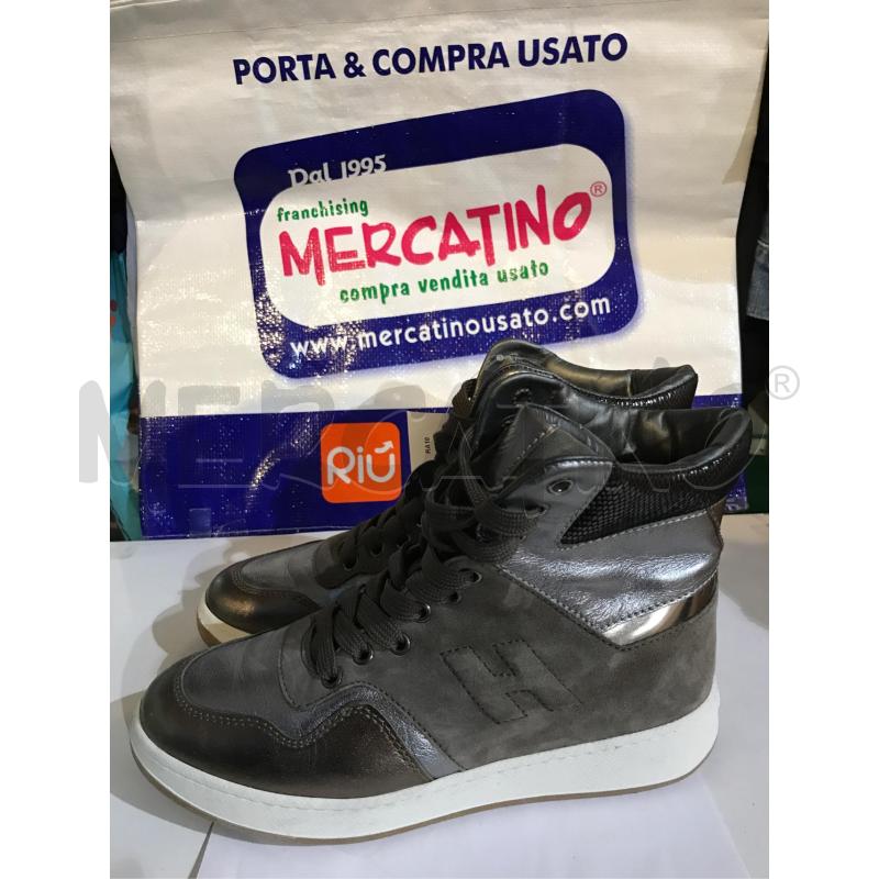 SCARPE DONNA HOGAN GRIGIO FANGO CAMOSCIO E PELLE 37   | Mercatino dell'Usato Faenza 1