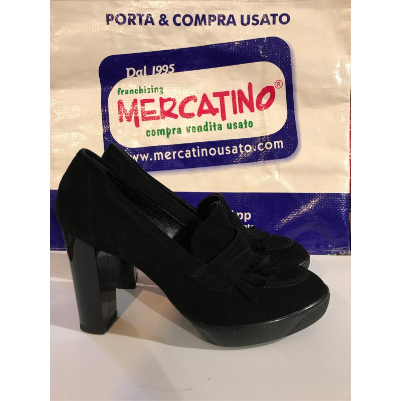 SCARPE DONNA HOGAN MOCASSINO NERO TACCO | Mercatino dell'Usato Faenza