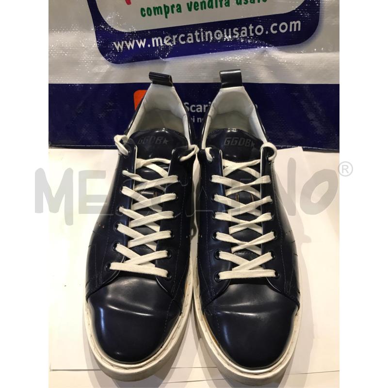 SCARPE UOMO GOLDEN GOOSE STARTER PELLE BLU LUCIDA 45 | Mercatino dell'Usato Faenza 2