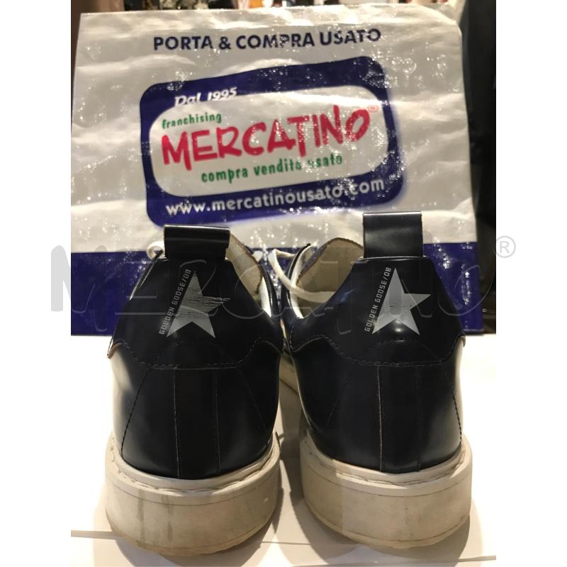 SCARPE UOMO GOLDEN GOOSE STARTER PELLE BLU LUCIDA 45 | Mercatino dell'Usato Faenza 3
