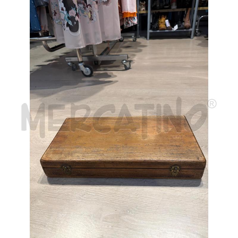 SCATOLA LEGNO RETTNAGOLARE COLLEZIONE CON DIVISORI (NO GANCI) | Mercatino dell'Usato Faenza 1