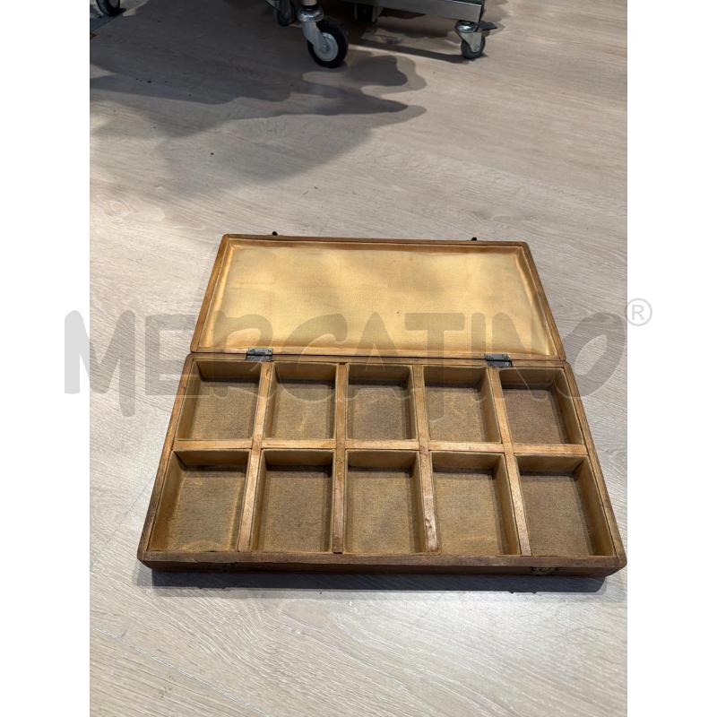 SCATOLA LEGNO RETTNAGOLARE COLLEZIONE CON DIVISORI (NO GANCI) | Mercatino dell'Usato Faenza 3
