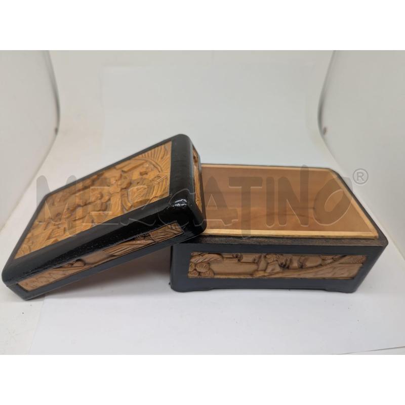 SCATOLA LEGNO SCOLPITA CINESE | Mercatino dell'Usato Faenza 3