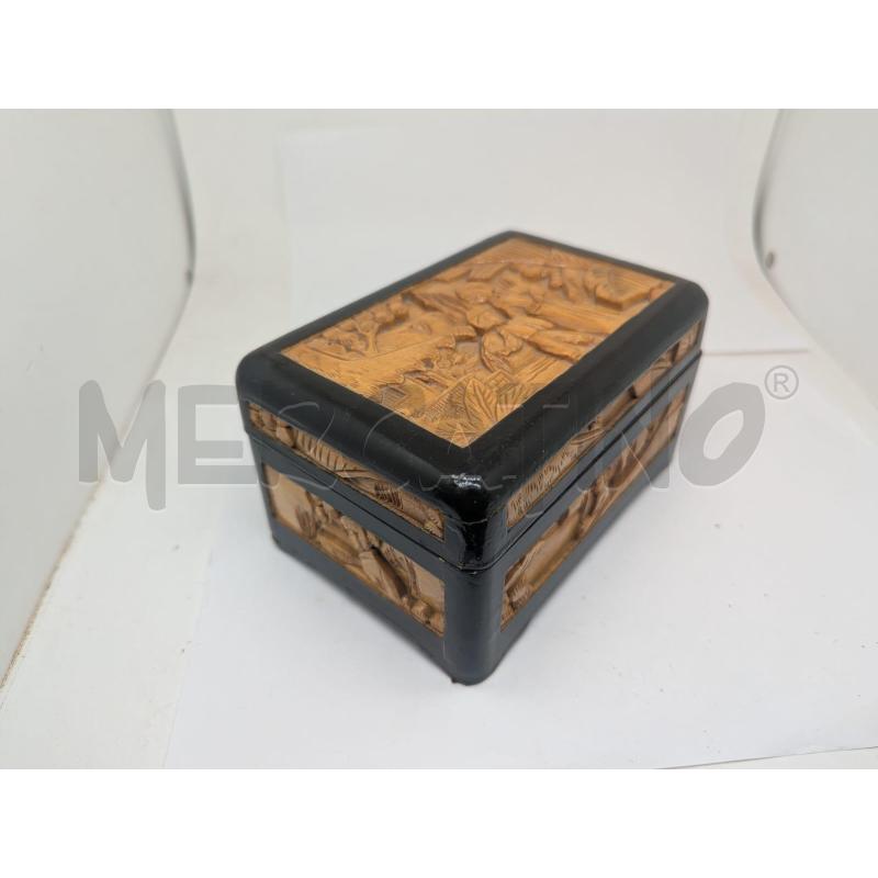 SCATOLA LEGNO SCOLPITA CINESE | Mercatino dell'Usato Faenza 4