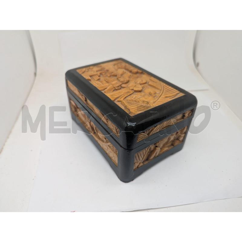 SCATOLA LEGNO SCOLPITA CINESE | Mercatino dell'Usato Faenza 5