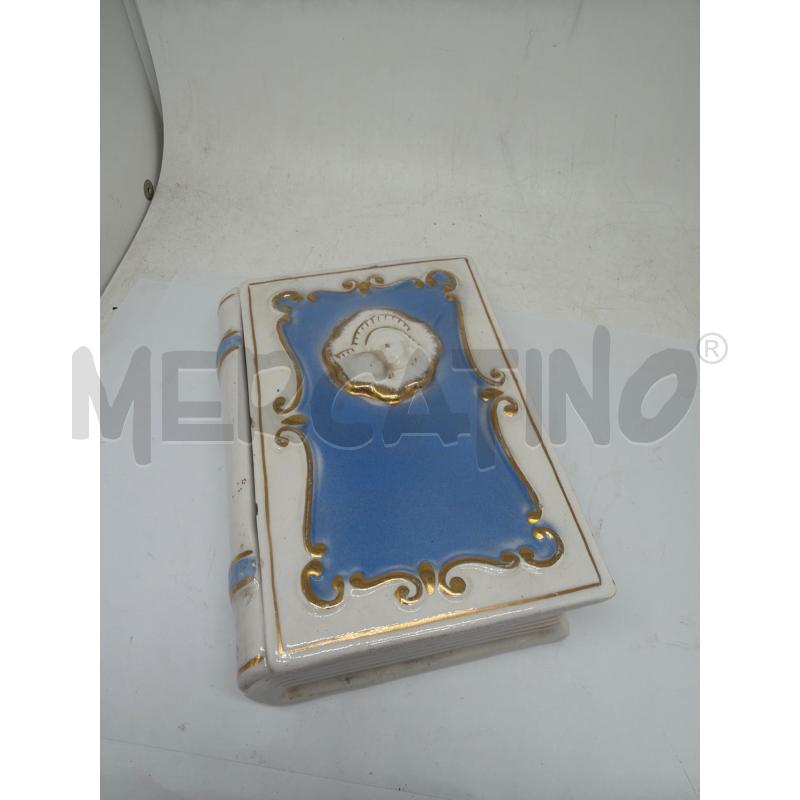 SCATOLA LIBRO DECORATO MADONNA CON BAMBINO CUNARDO  | Mercatino dell'Usato Faenza 1