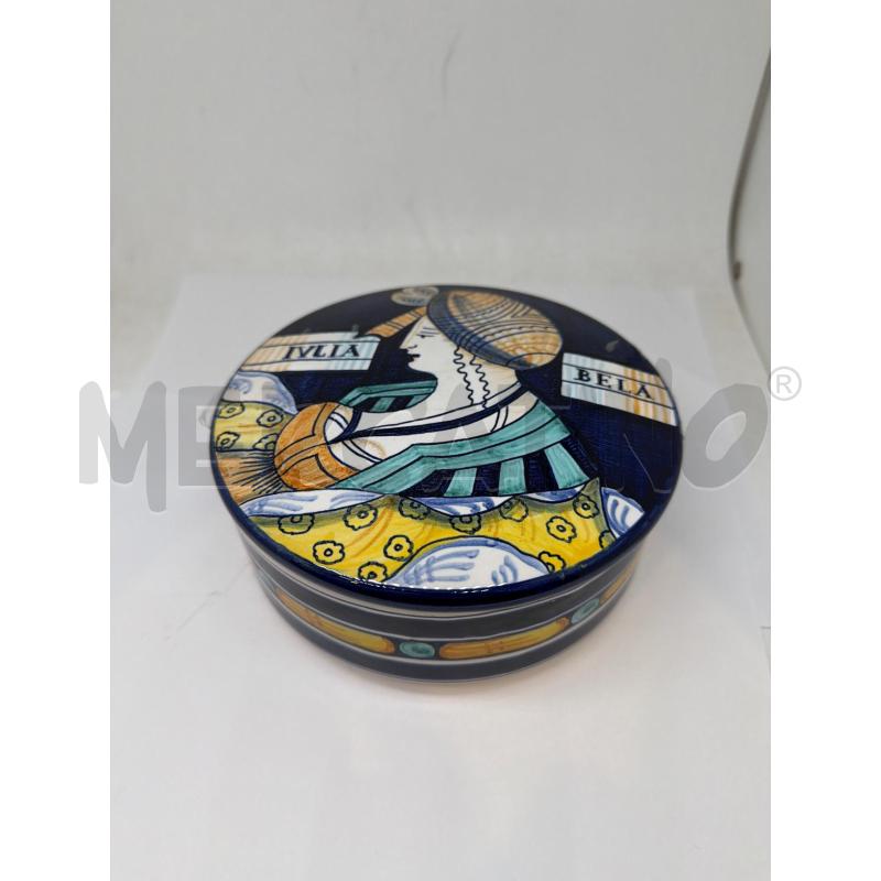 SCATOLA TONDA CERAMICA DAMA IULIA BELLA  | Mercatino dell'Usato Faenza 1