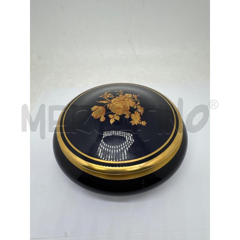 SCATOLA TONDA PORCELLANA LIMOGES FRANCE BLU ORO | Mercatino dell'Usato Faenza 1