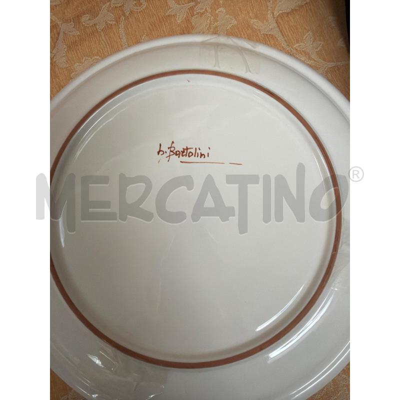 SET PIATTI CERAMICA BARTOLINI DECORO DRAGO | Mercatino dell'Usato Faenza 3