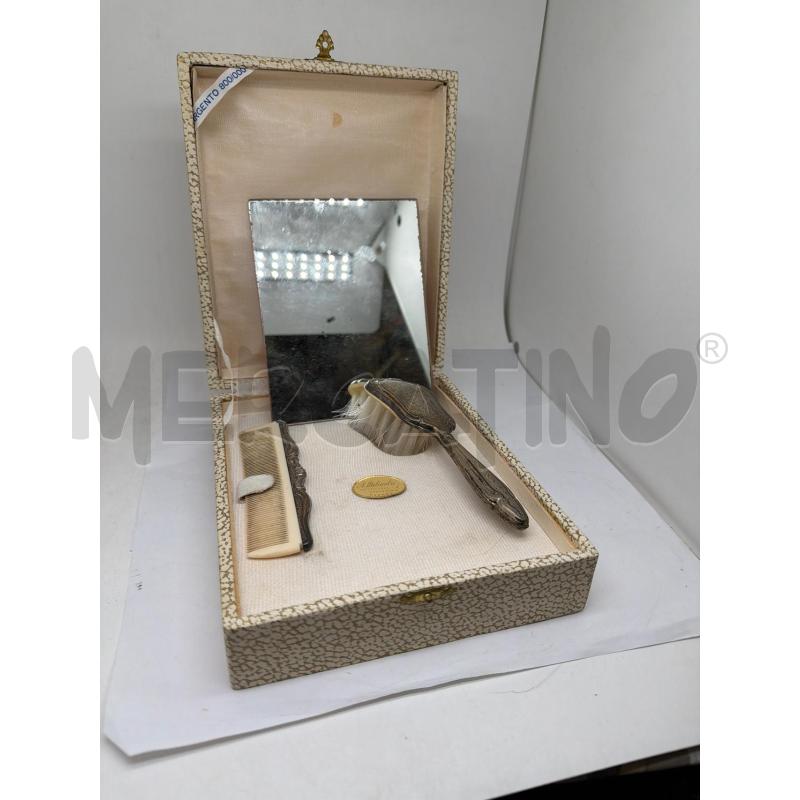 SET TOILETTE ARGENTO 800 SPAZZOLA PETTINE | Mercatino dell'Usato Faenza 1
