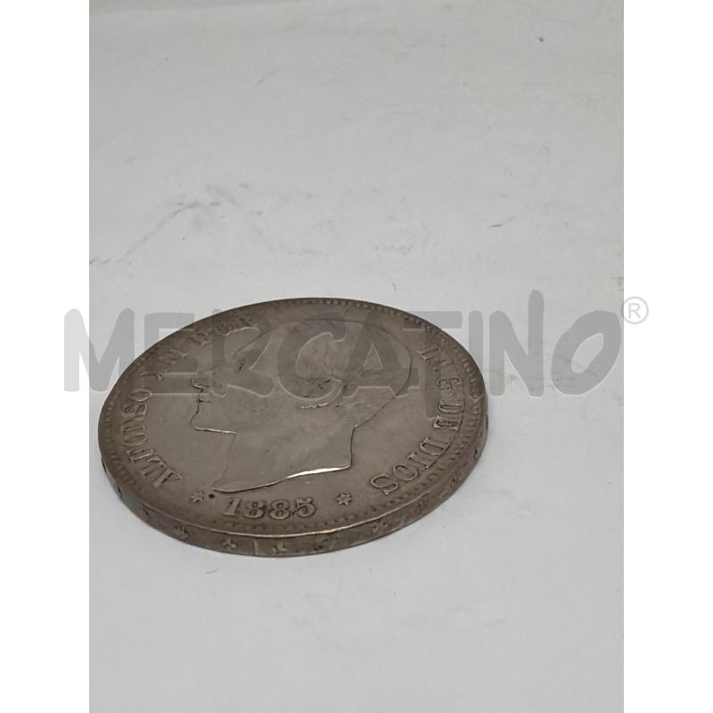 SPAGNA - 5 PESETAS 1885 - ALFONSO XII, MONETA ARGENTO | Mercatino dell'Usato Faenza 3