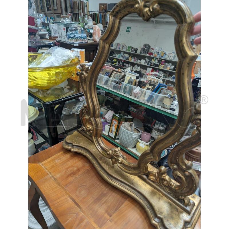 SPECCHIERA TOILETTE DORATA D'EPOCA | Mercatino dell'Usato Faenza 1