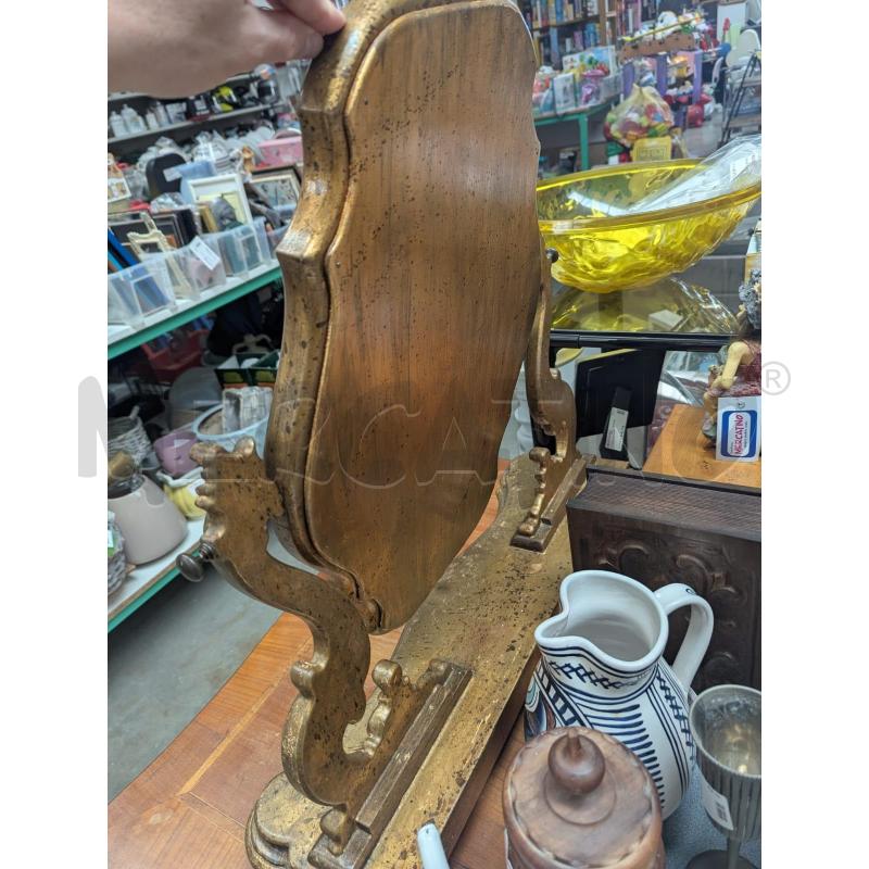 SPECCHIERA TOILETTE DORATA D'EPOCA | Mercatino dell'Usato Faenza 4