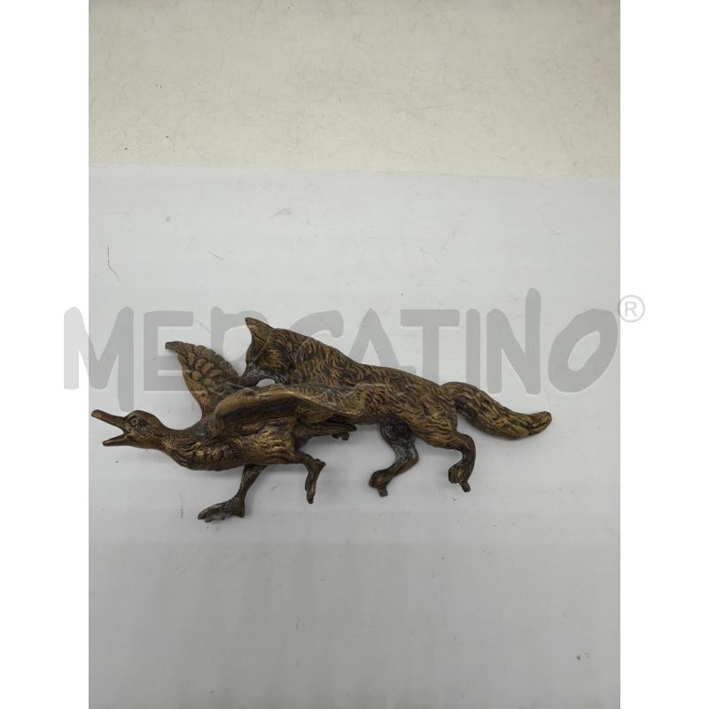 STATUETTA METALLO SCENA DI CACCIA  | Mercatino dell'Usato Faenza 1