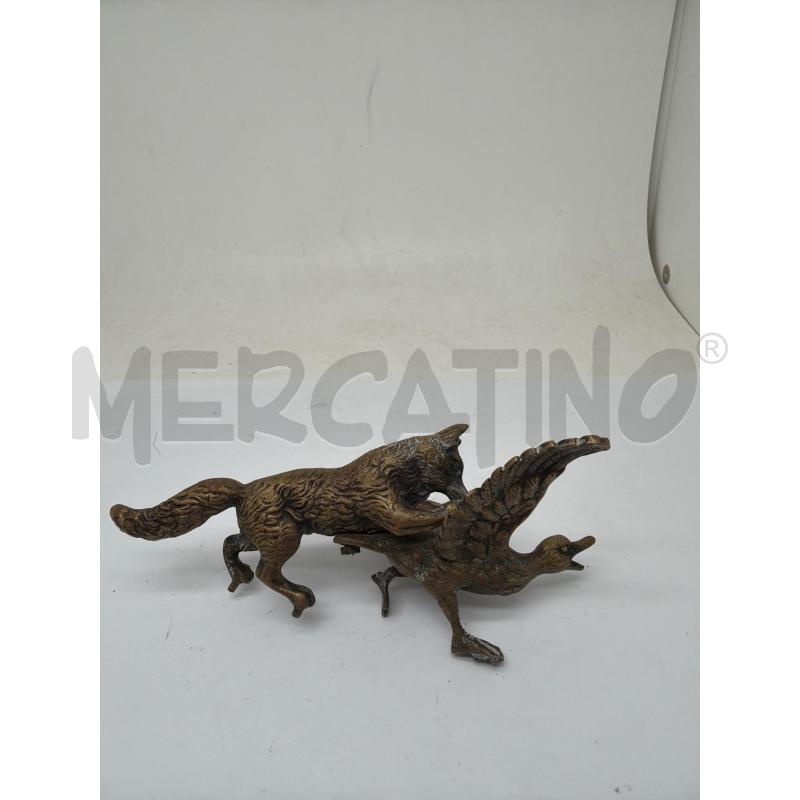 STATUETTA METALLO SCENA DI CACCIA  | Mercatino dell'Usato Faenza 3