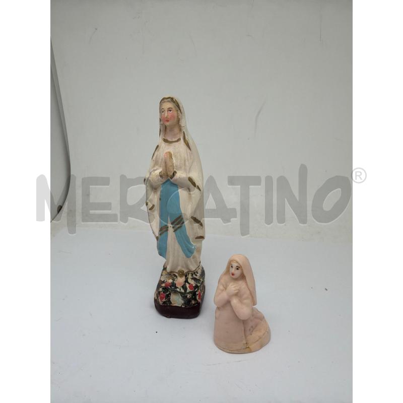 STATUETTE MADONNA DI LOURDES E BERNADETTE ANTICHE  | Mercatino dell'Usato Faenza 1